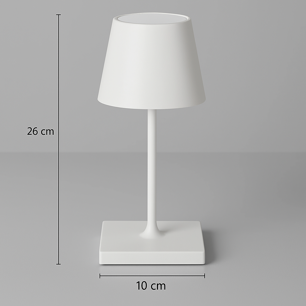 Mini Sven – Tafellamp – Oplaadbaar – Voor Binnen & Buiten – 26 cm – Wit