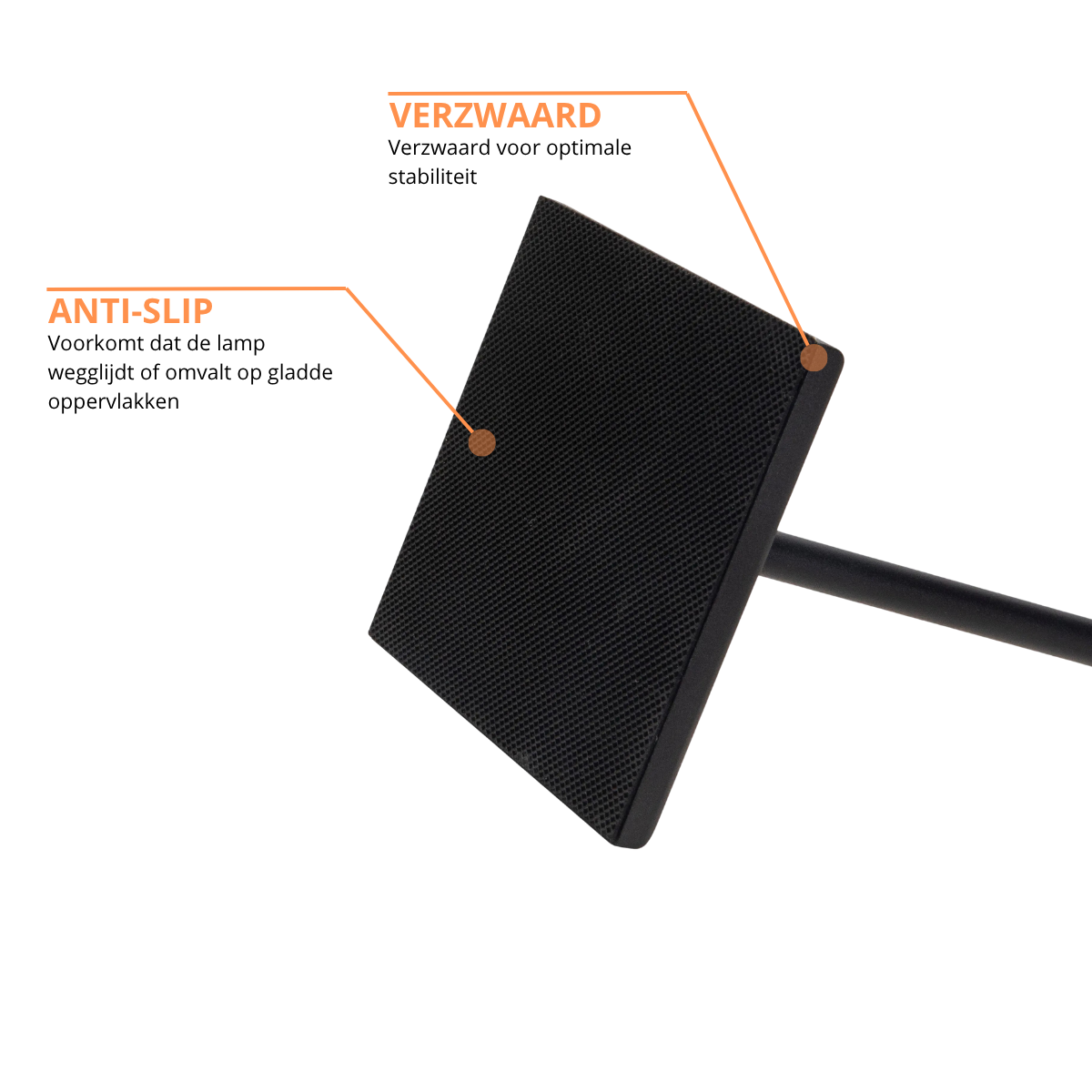 Sven – Tafellamp – Oplaadbaar – Voor Binnen & Buiten – 36 cm – Zwart