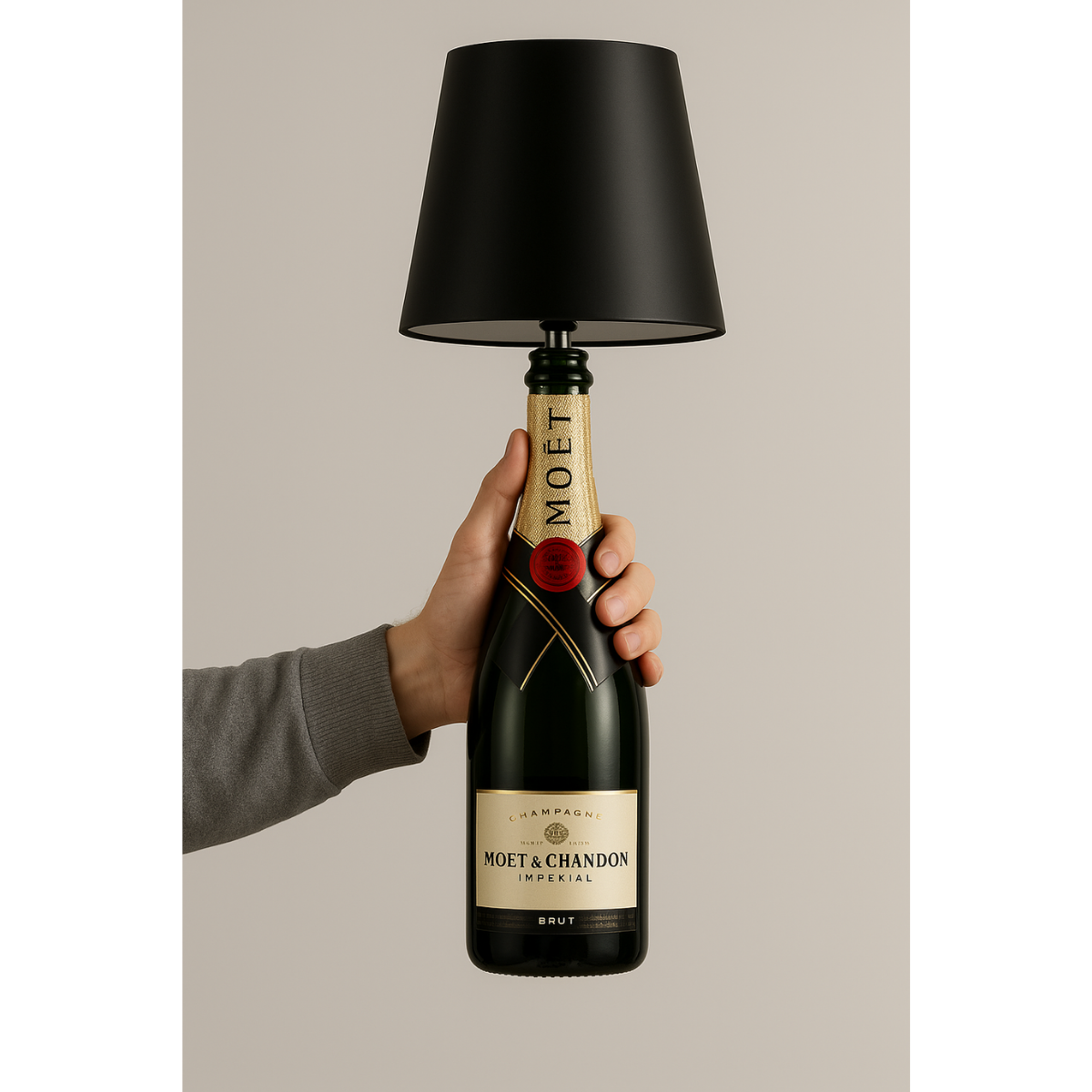 Aura – Tafellamp – Flessenlamp - Oplaadbaar – Voor Binnen & Buiten – Zwart