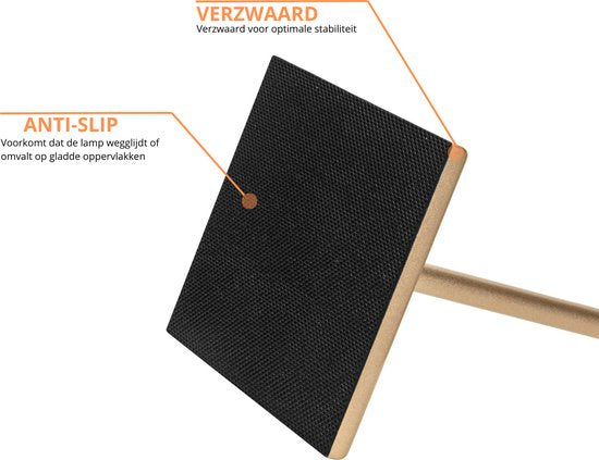 Sven – Tafellamp – Oplaadbaar – Voor Binnen & Buiten – 36 cm – Goud