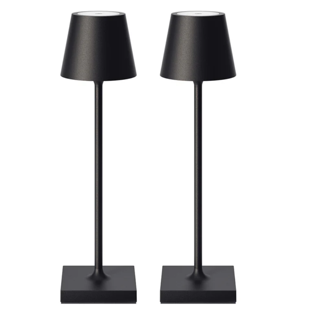 Sven – Tafellamp – Oplaadbaar – Voor Binnen & Buiten – 36 cm – Zwart