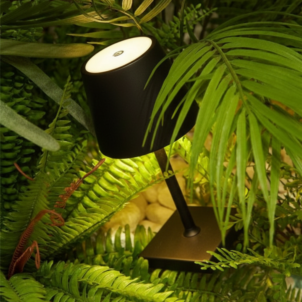 Mini Sven – Tafellamp – Oplaadbaar – Voor Binnen & Buiten – 26 cm – Zwart - 2 Stuks