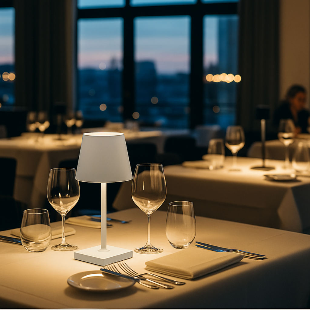 Mini Sven – Tafellamp – Oplaadbaar – Voor Binnen & Buiten – 26 cm – Wit - Enkel stuk