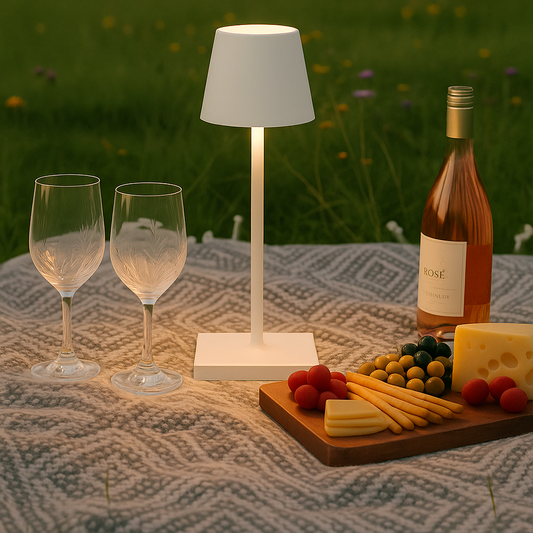 Sven – Tafellamp – Oplaadbaar – Voor Binnen & Buiten – 36 cm – Wit - Enkel Stuk