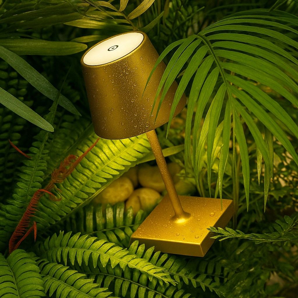 Mini Sven – Tafellamp – Oplaadbaar – Voor Binnen & Buiten – 26 cm – Goud - 2 Stuks