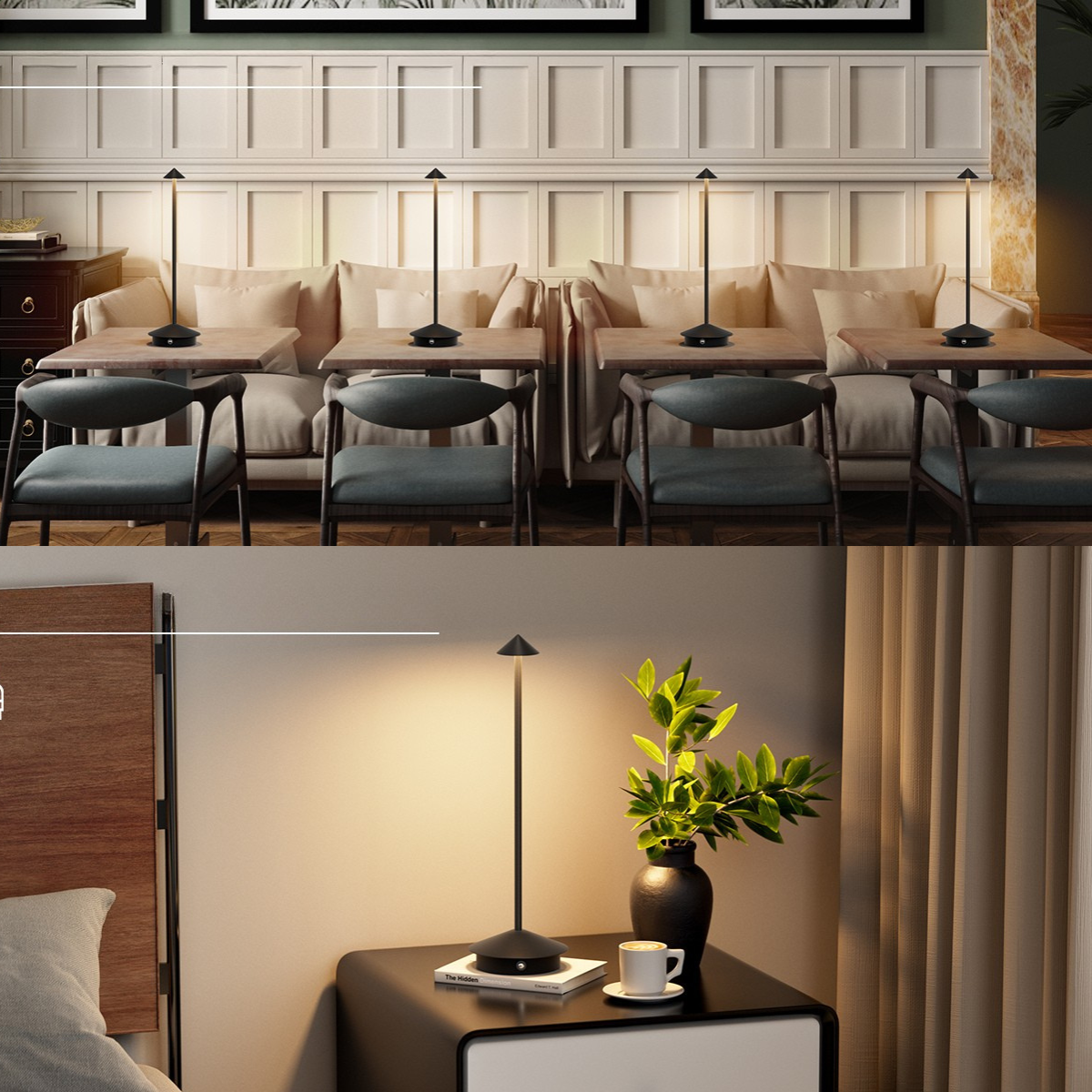 Finn – Tafellamp – Oplaadbaar – Voor Binnen & Buiten – 29 cm – Goud