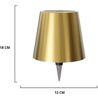 Aura – Tafellamp – Flessenlamp - Oplaadbaar – Voor Binnen & Buiten – Goud