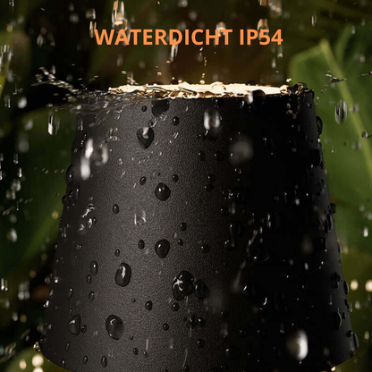 Aura – Tafellamp – Flessenlamp - Oplaadbaar – Voor Binnen & Buiten – Zwart