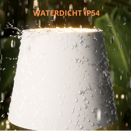 Aura – Tafellamp – Flessenlamp - Oplaadbaar – Voor Binnen & Buiten – Wit