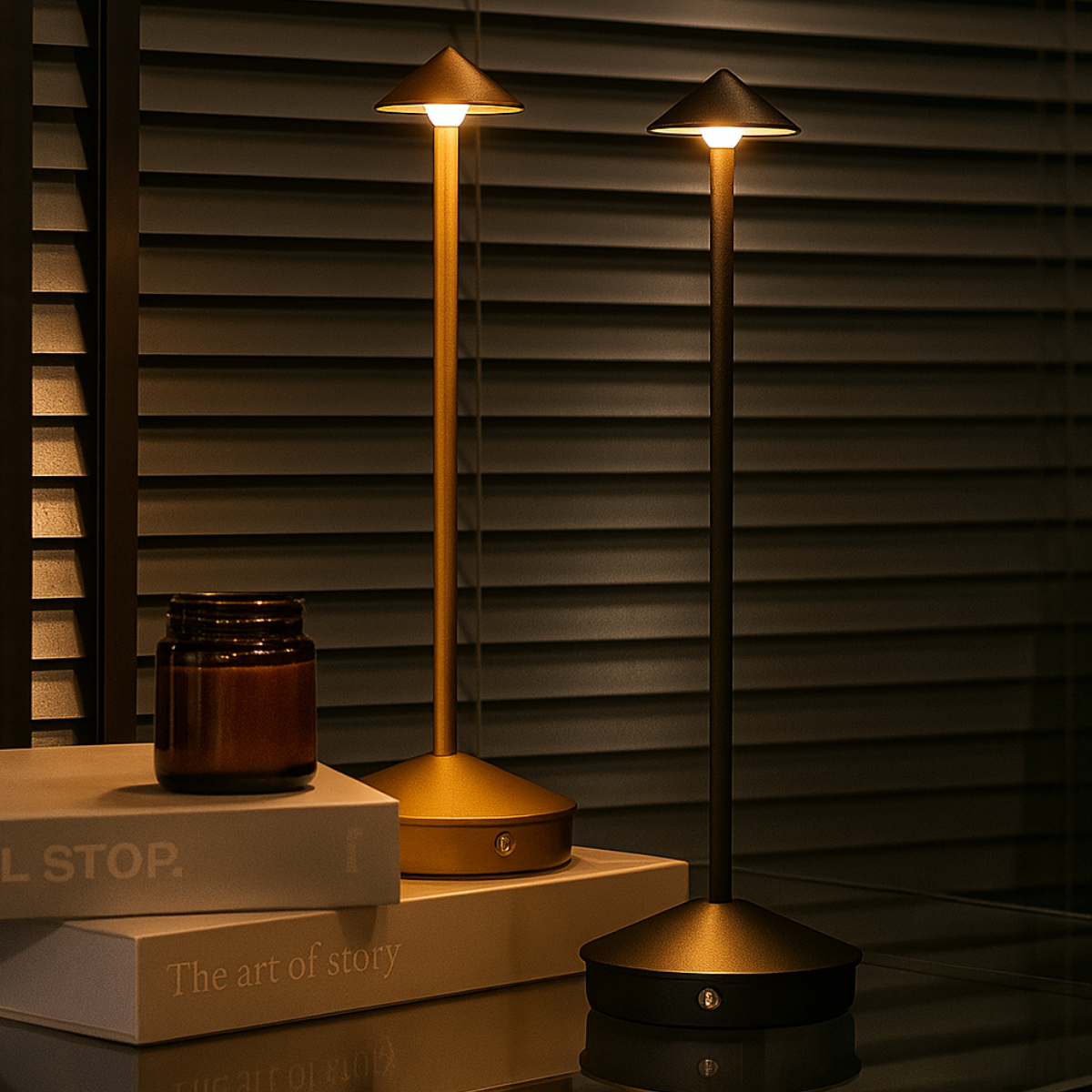 Finn – Tafellamp – Oplaadbaar – Voor Binnen & Buiten – 29 cm – Zwart -