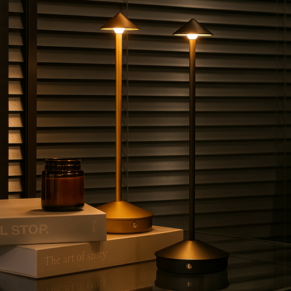 Finn – Tafellamp – Oplaadbaar – Voor Binnen & Buiten – 29 cm – Zwart -