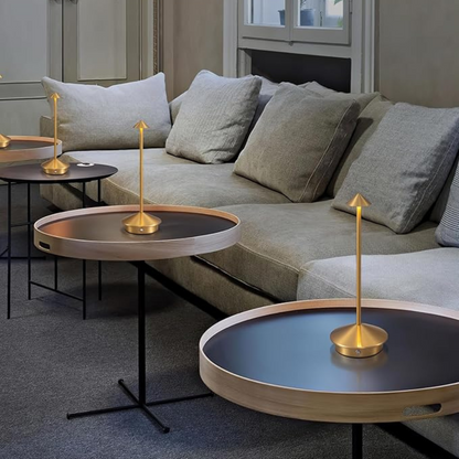 Finn – Tafellamp – Oplaadbaar – Voor Binnen & Buiten – 29 cm – Goud