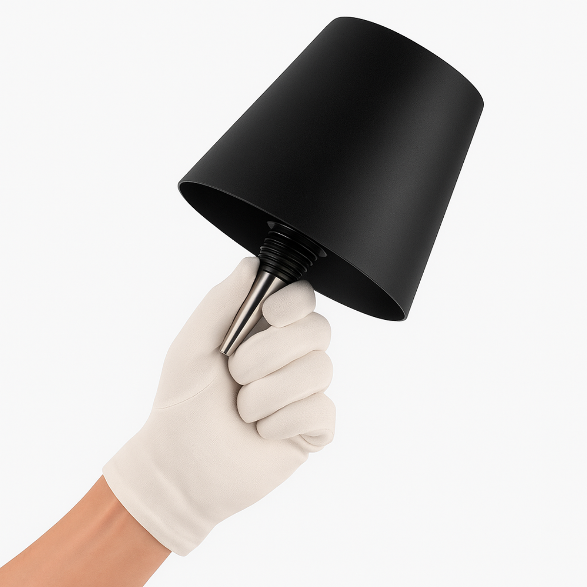 Aura – Tafellamp – Flessenlamp - Oplaadbaar – Voor Binnen & Buiten – Zwart