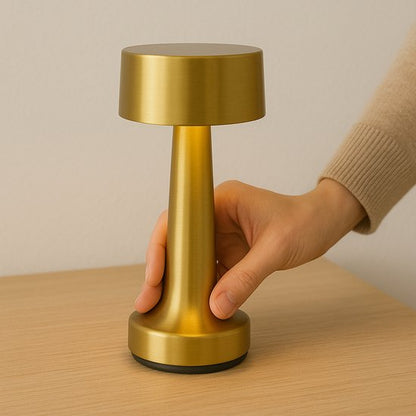 Romy – Tafellamp – Oplaadbaar – Voor Binnen & Buiten – 21 cm – Goud