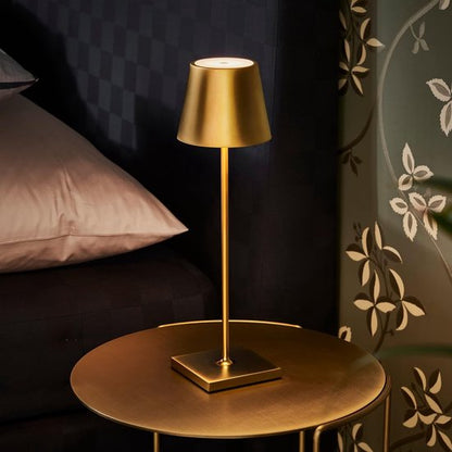 Sven – Tafellamp – Oplaadbaar – Voor Binnen & Buiten – 36 cm – Goud