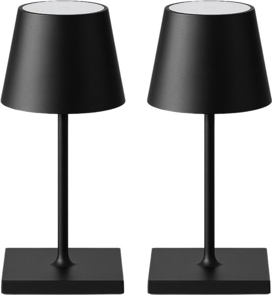 Sven – Tafellamp – Oplaadbaar – Voor Binnen & Buiten – 26 cm – Zwart
