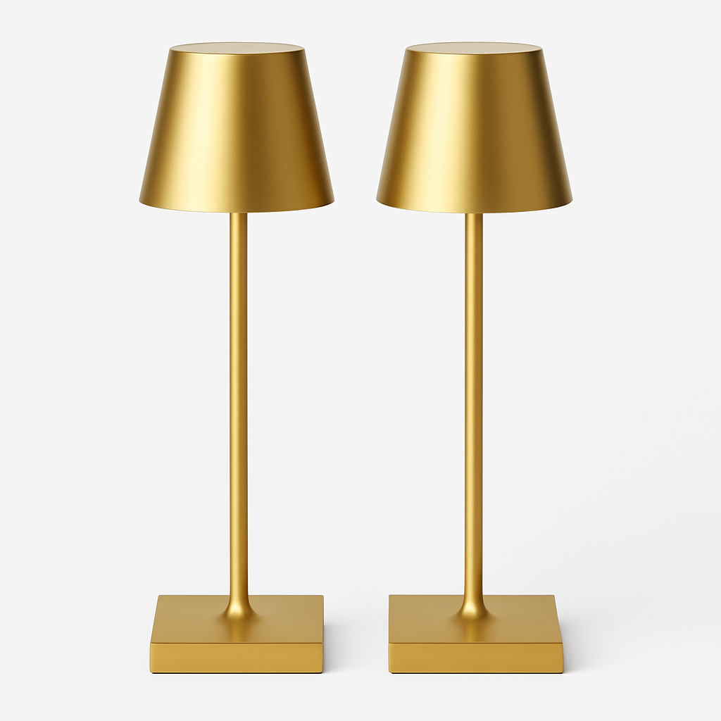 Sven – Tafellamp – Oplaadbaar – Voor Binnen & Buiten – 36 cm – Goud