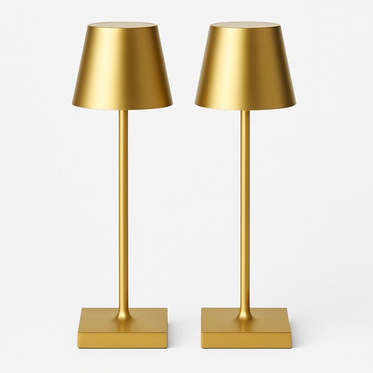Sven – Tafellamp – Oplaadbaar – Voor Binnen & Buiten – 36 cm – Goud