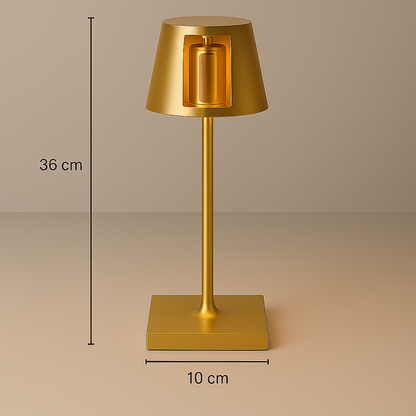 Sven – Tafellamp – Oplaadbaar – Voor Binnen & Buiten – 36 cm – Goud