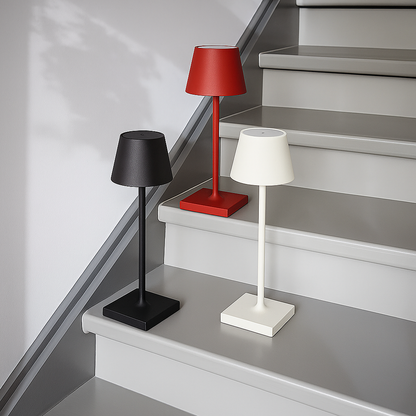 Sven – Tafellamp – Oplaadbaar – Voor Binnen & Buiten – 36 cm – Rood