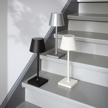 Sven – Tafellamp – Oplaadbaar – Voor Binnen & Buiten – 36 cm – Zilver