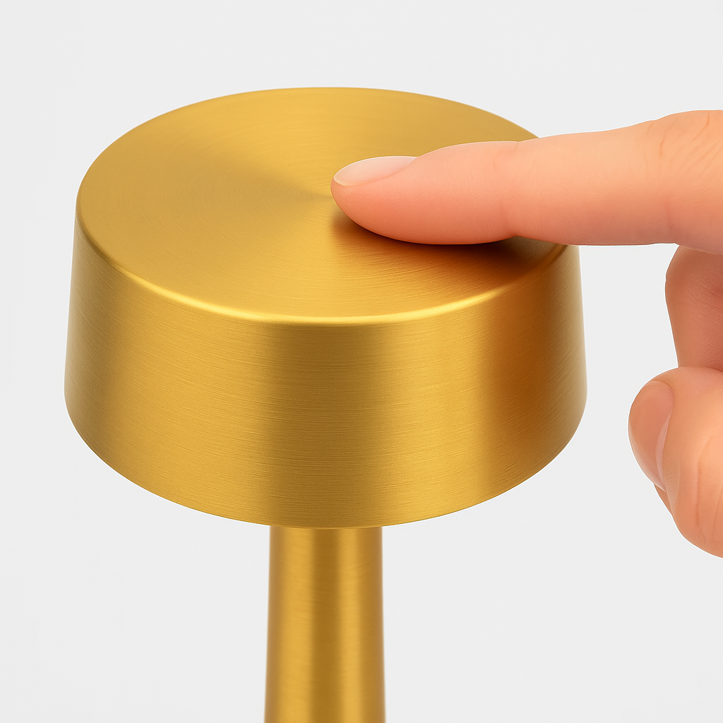 Romy – Tafellamp – Oplaadbaar – Voor Binnen & Buiten – 21 cm – Goud - 2 Stuks