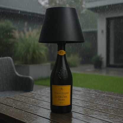 Aura – Tafellamp – Flessenlamp - Oplaadbaar – Voor Binnen & Buiten – Zwart