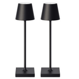 Sven – Tafellamp – Oplaadbaar – Voor Binnen & Buiten – 36 cm – Zwart - 2 Stuks