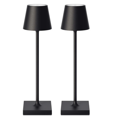 Sven – Tafellamp – Oplaadbaar – Voor Binnen & Buiten – 36 cm – Zwart