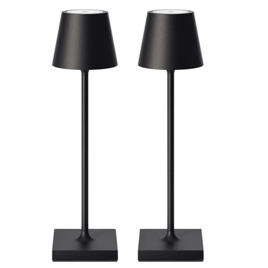 Sven – Tafellamp – Oplaadbaar – Voor Binnen & Buiten – 36 cm – Zwart