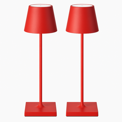 Sven – Tafellamp – Oplaadbaar – Voor Binnen & Buiten – 36 cm – Rood
