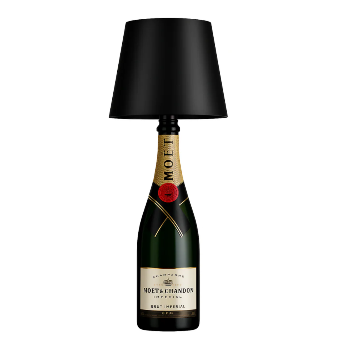 Aura – Tafellamp – Flessenlamp - Oplaadbaar – Voor Binnen & Buiten – Zwart