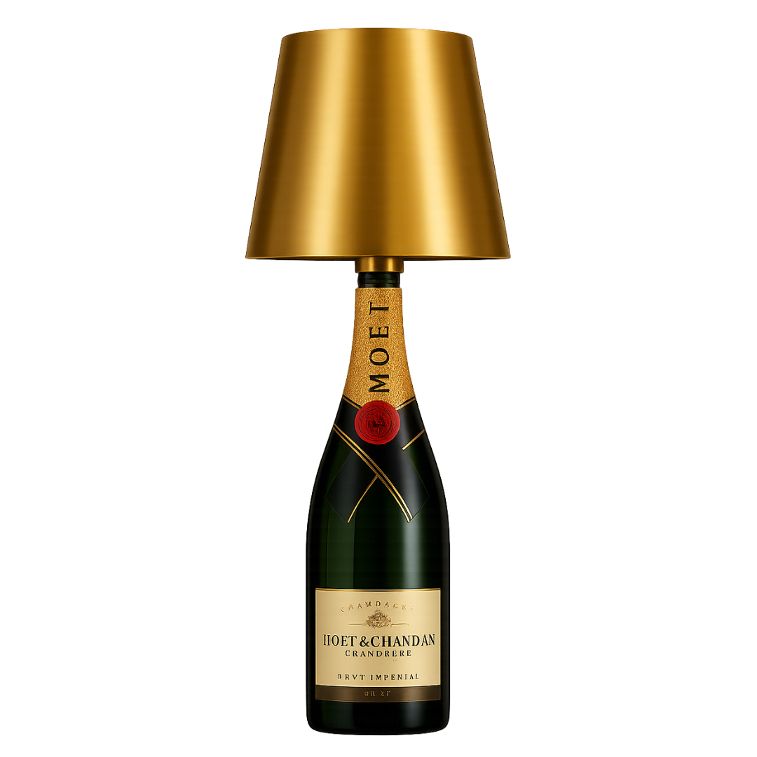 Aura – Tafellamp – Flessenlamp - Oplaadbaar – Voor Binnen & Buiten – Goud