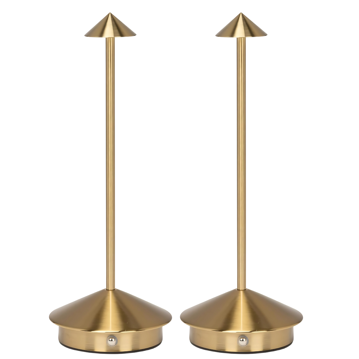 Finn – Tafellamp – Oplaadbaar – Voor Binnen & Buiten – 29 cm – Goud - 2 Stuks